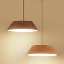 Axya Retro Peach Wood Chandelier: Modern Minimalist LED Pendant Lamp for Kitchen, Bar, or Tea Table