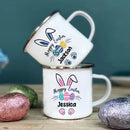 Axyaa Kids Bunny Enamel Mug - Personalized Easter Gift - Cocoa & Juice Cup