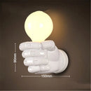 Axyaa Nordic Resin Metal Wall Sconce - Left & Right Hand Bedside Wall Light