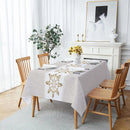 Axyaa Flowers Mandala Vine Waterproof Printed Tablecloth
