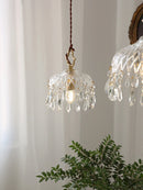 Axyaa Neoclassical Floral Chandelier & Brass Wall Lamp Set for Luxury Lighting