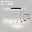 Axyaa LED Pendant Lights 100/120CM Chandelier for Dining Kitchen Indoor