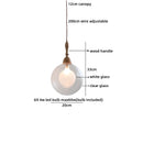 Axyaa White Glass Shade Pendant Light Chandelier LED Hanging Lamp for Bedroom Living Dining Room