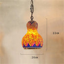 Axyaa Turkish Mosaic Art Deco Stained Glass Chandelier for Home Decor