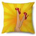 Axyaa Soft Plush POP Comic Portrait Cushion Cover - Home Decor Pillowcase