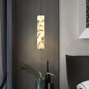 Nordic Marble Stone Metal LED Pendant Light Modern Home Chandelier by Axyaa