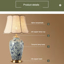 Axyaa Ceramic Floor Lamp with Fabric Lampshade Design for Living Room, Bedroom, Study