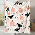 Axyaa Halloween Cartoon Flannel Blanket - Cute Print - Office Nap Sofa Blanket