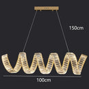 Axyaa Crystal Chandelier Pendant Light for Living Room Dining Ceiling Home Decor