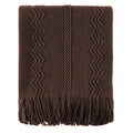 Axyaa Dark Green Knit Throw Blanket - Lightweight Plaid Design for Christmas Decor