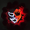 Axyaa Light-Up Phantom of the Opera Halloween Wreath for Scary Front Door Decor