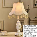 Axyaa European Table Lamp LED Originality Luxurious Living Room Bedroom Study Bedside Light