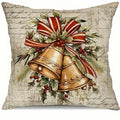 Axyaa Retro Farmhouse Santa Claus Pillowcase - Festive Sofa Cushion Cover