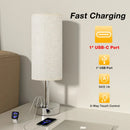 Axyaa LED Table Lamp with USB A+C Fast Charger & Touch Control