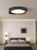 Axyaa Walnut LED Ceiling Lamp for Bedroom Living Study Room Full Spectrum Eye Protection