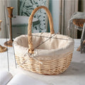 Axyaa Willow Rattan Storage Basket: Sturdy Woven Flower Arrangement Durable Wicker Basket