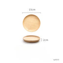 Axyaa Solid Wood Round Tea Plate for Desserts, Fruits, and Snacks