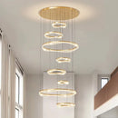Axyaa Modern Ring LED Pendant Chandeliers for Living Room and Dining Room