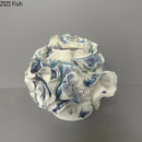 Axyaa Ceramic Flower Vase Desk Decor White Floral Aesthetic Room Decoration