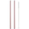 Axyaa Heart Stainless Steel Straws Set with Cleaning Brush for Drinks and Cocktails