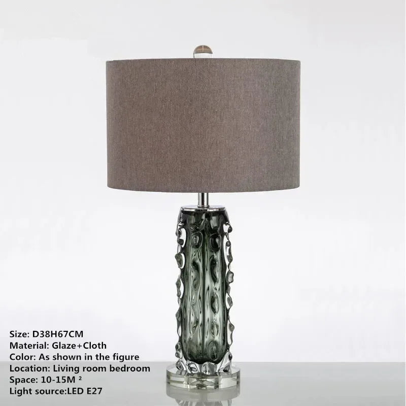 Axyaa Nordic Modern Glaze Table Lamp for Living Room, Bedroom, Hotel - LED Desk Light