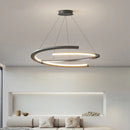 Axyaa LED Ceiling Chandelier - White/Black Modern Home Lighting for Living Room, Bedroom, Dining Room