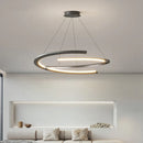 Axyaa LED Ceiling Chandelier White/Black Modern Home Lighting for Living Room & Bedroom