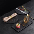 Axya Rock Texture Ceramic Flat Plate for Molecular Cuisine and Specialty Tableware