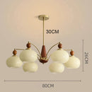 Axyaa Pink White Glass Ball Chandelier for Girl's Room or Kitchen