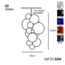 Axyaa Orange Glass Grape Ball Chandeliers: Elegant Villa Hotel Decor