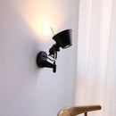 Axyaa Swing Arm Wall Lamp Black Silver Rotatable E27 Nordic Living Room