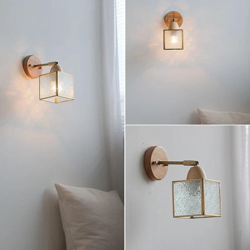 Axyaa Clear Glass LED Wall Light with Pull Wire Switch