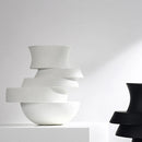 Axyaa Geometric Monochrome Vase Set for Stylish Home Decor