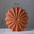 Axyaa Shell Ceramic Vase Orange Conch Hydroponics Floral Arrangement Desk Decoration
