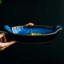 Axyaa Boat-Shaped Ceramic Fish Bowl for Baking, Cheese, and Serving