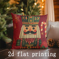 Axyaa Nutcracker Snowflake Pillows - Rectangular Cushion for Sofa Bedroom Car