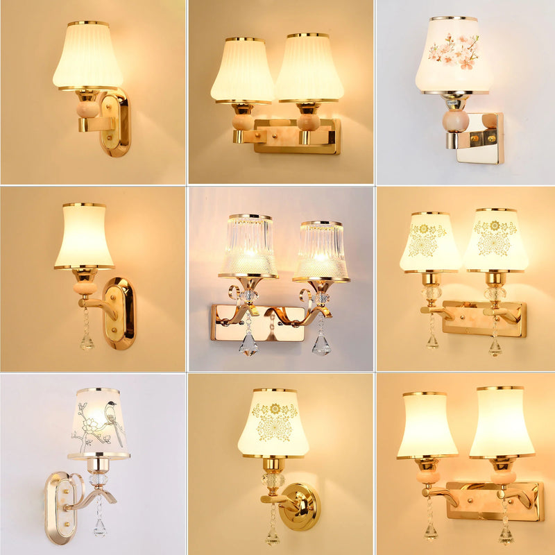Axyaa Nordic Wall Lamp LED Indoor Retro Bedroom Light