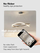 Axyaa Modern Chandelier - Creative minimalist living room ring lamp