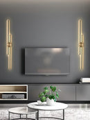 Axyaa LED Wall Light: Minimalist Copper Bedside Lamp for Bedroom, Living Room, TV Wall
