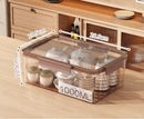 Axyaa Tea Set Organizer with Dustproof Cover - Large Capacity Storage Box