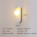 Axyaa Glass Ball LED Wall Lamp for Modern Living Room and Bedroom Decor