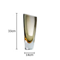 Axyaa Amber Glass Vase Hydroponics Desk Decoration Modern Home Decor