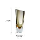 Axyaa Amber Glass Vase Hydroponics Desk Decoration Modern Home Decor