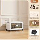 Axyaa 45cm Foldable Plastic Storage Box with Wheels, Multi-Layer Cabinet Organizer