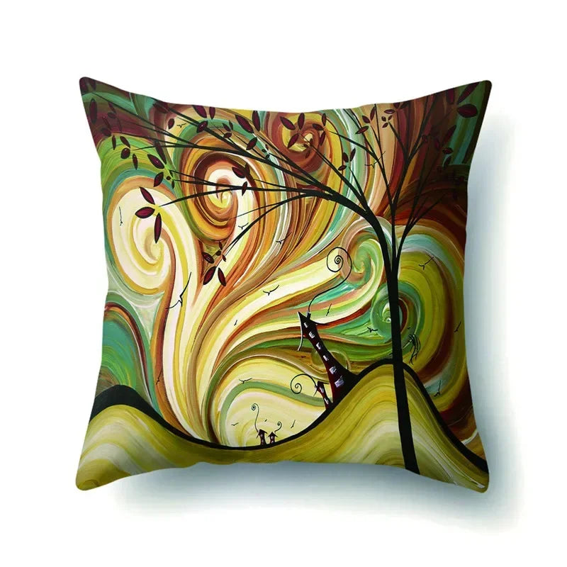 Axyaa Retro Floral Pillow Case 45x45cm
