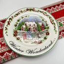 Axyaa Cartoon Relief Christmas Plate - 8-inch Circular Ceramic Shallow Tableware