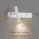 Axyaa Rotating LED Wall Light | Adjustable Reading Spotlight for Bedroom & Foyer