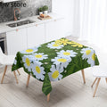 Tropical Plant Printed Waterproof Table Cloth for Kitchen & Restaurant by Axyaa