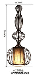 Axyaa Geometric Pendant Lamp Rope Birdcage Light Fixture E27 Scandinavian Style