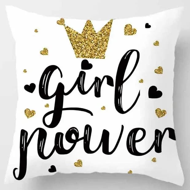 Axyaa Yellow Pink Pattern Square Pillowcase Home Decoration Cushion Cover